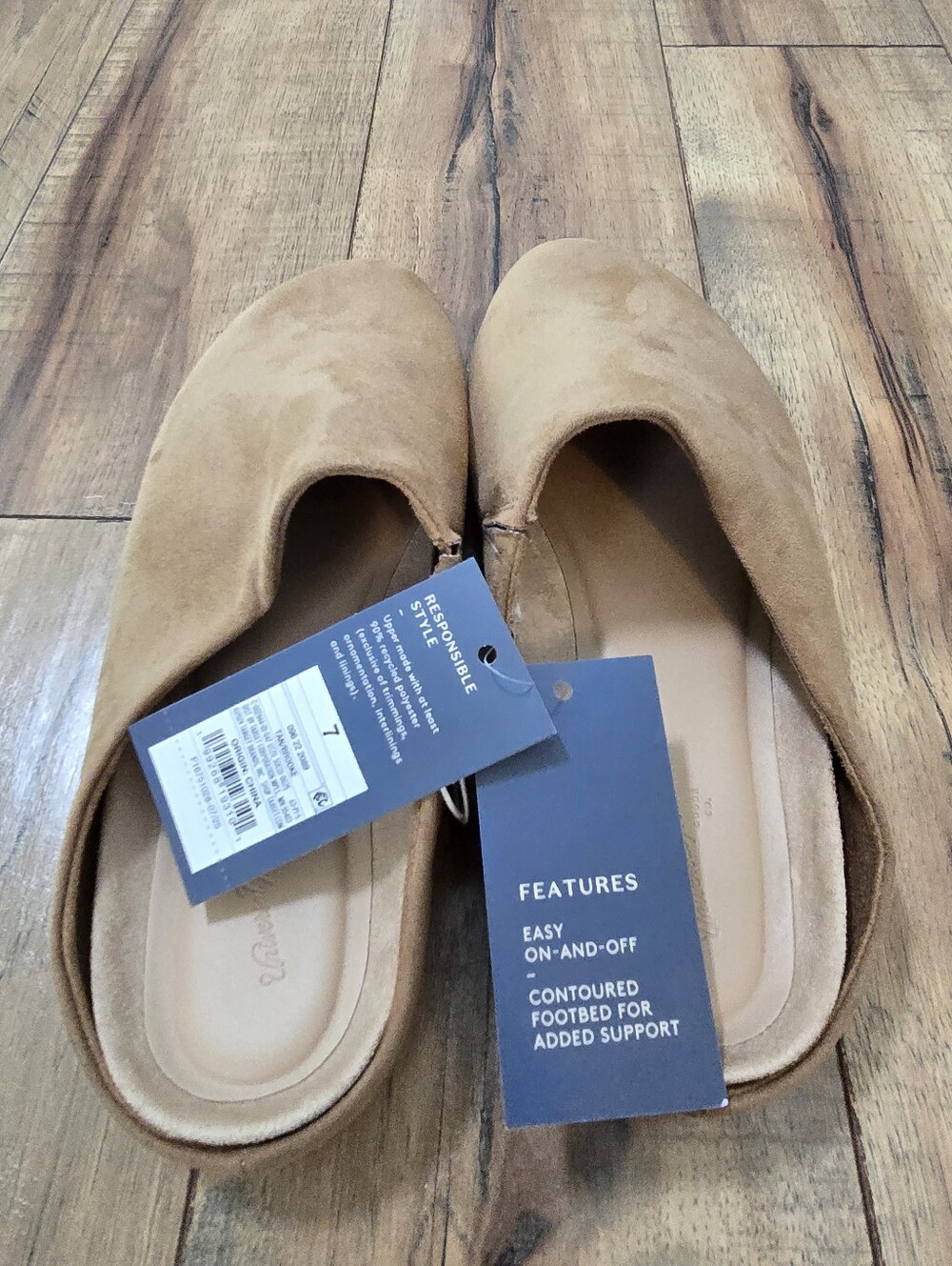 A new Day Slip-On Suede Mule in Camel Brown - Picture 2 of 4